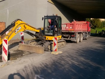 Zemní práce v asfaltové komunikaci, Starý Jičín - Jičina